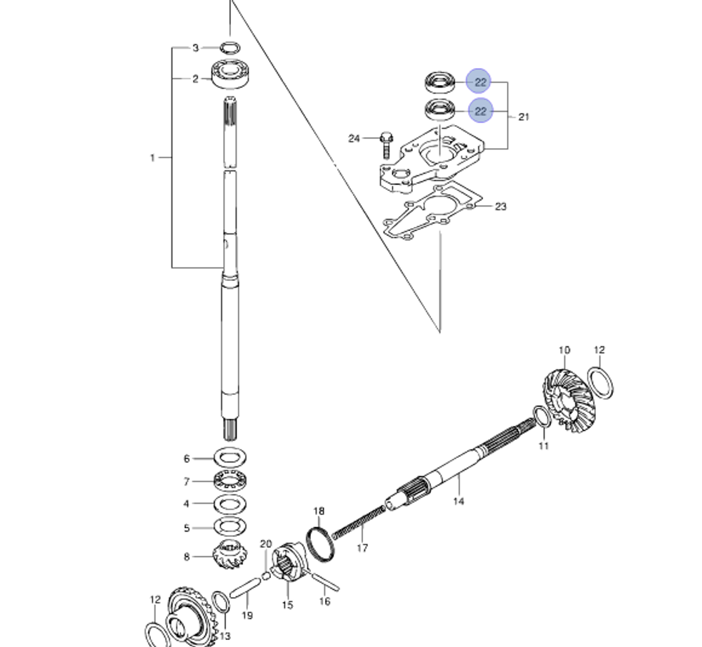 Сальник помпы Suzuki DF8-DF20 (09282-13L01-000)