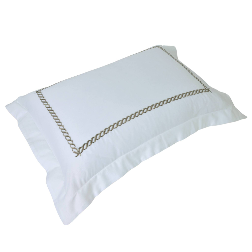 Наволочка декоративная 50х70 Casual Avenue Messina Marine бело-коричневая Турция