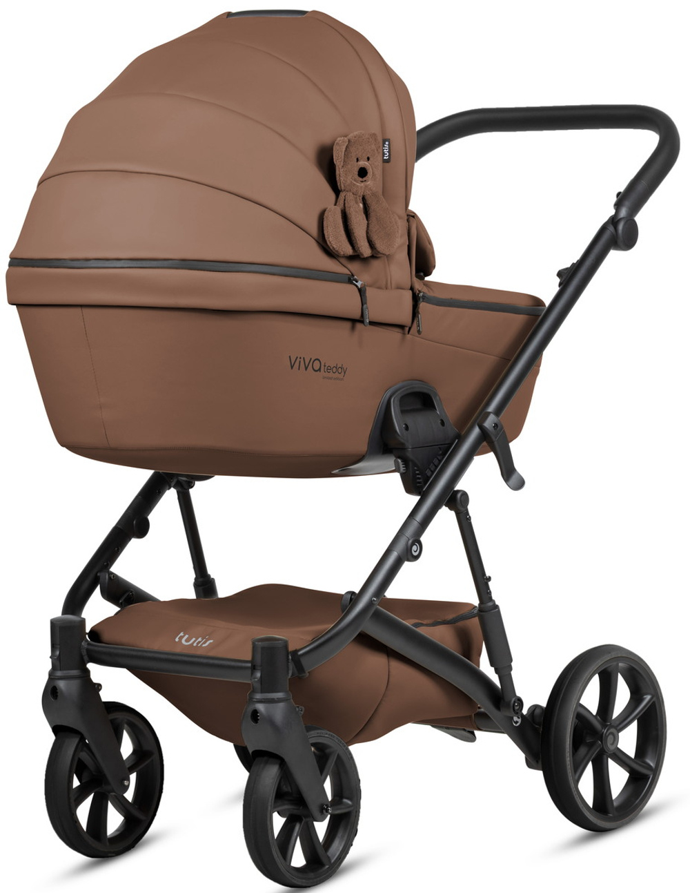 Детская коляска Tutis Viva 6 Plus Teddy 3 в 1 с автокреслом Beno Beige 1612110 Biscuit