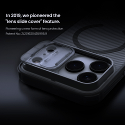 Чехол c MagSafe тонированный прозрачный на iPhone 17 Pro Max, серия CamShield Pro Magnetic (Transparent black) от Nillkin