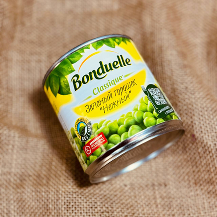 Зеленый нежный горох «Bonduelle» 425 грамм