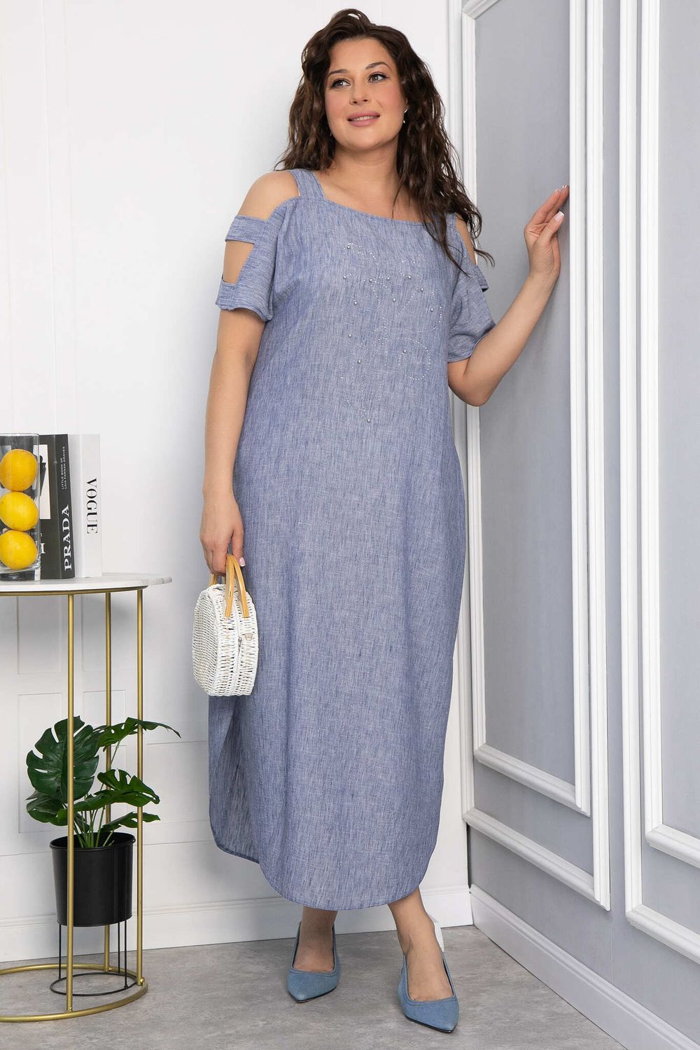 Платье В отпуск (джинс) П13707-8М LT Collection