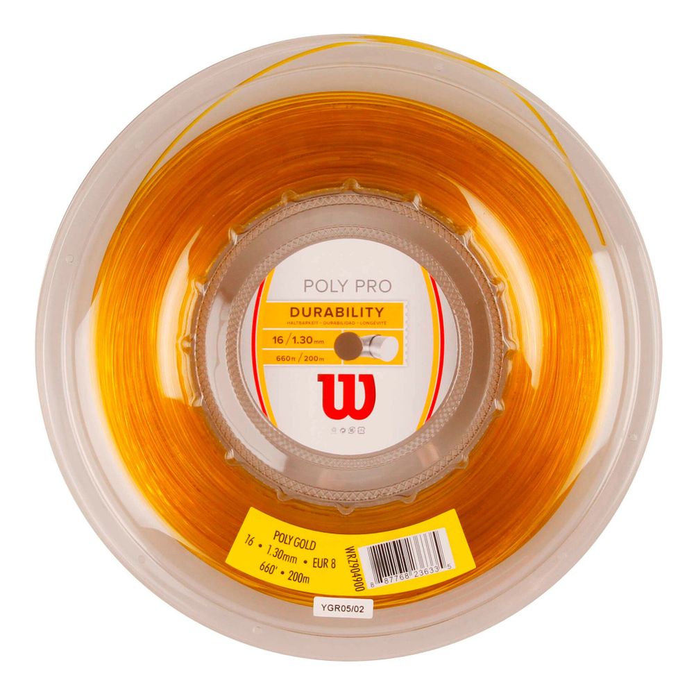 Струны теннисные Wilson Poly String Reel 200m - Gold