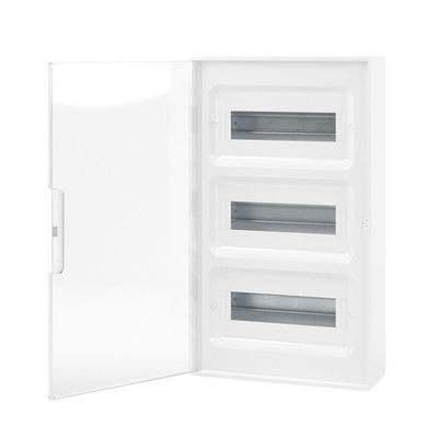 Щиток 36 мод настенный FRAME, белый с прозрачной дверцей, с 4 шинами PEN (2шт на 8 отв. и 2шт на 10отв.)