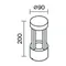 Уличный настенный светильник Outdoor O458WL-L9GF3K