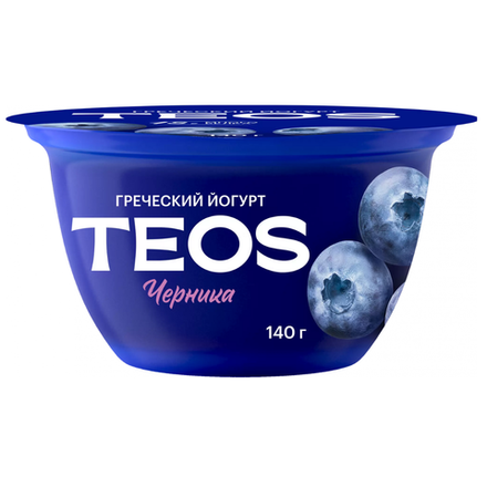 Йогурт Teos Греческий Черника 2% 140 гр