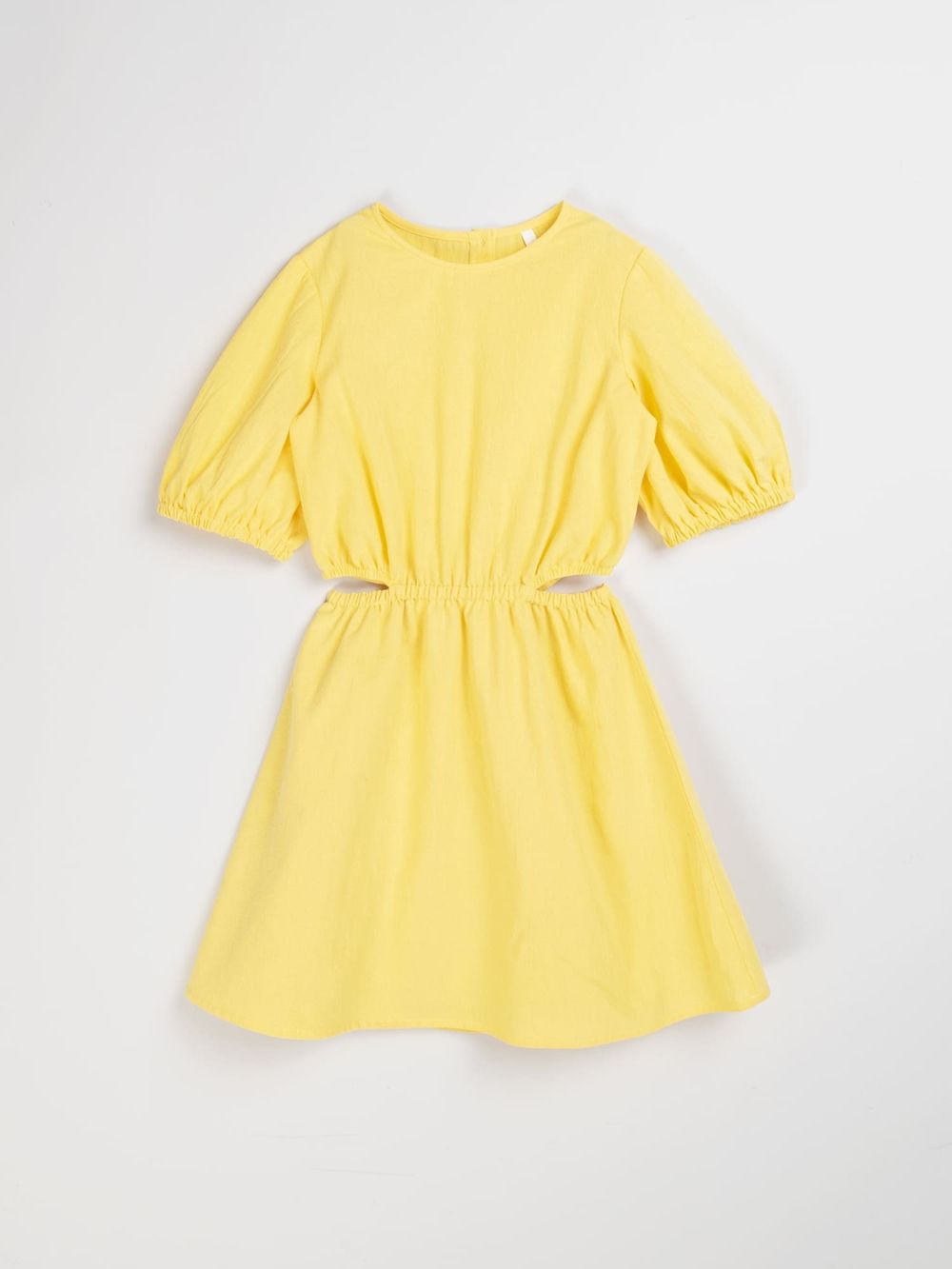 Платье хлопковое с разрезами "Мимоза" 7+