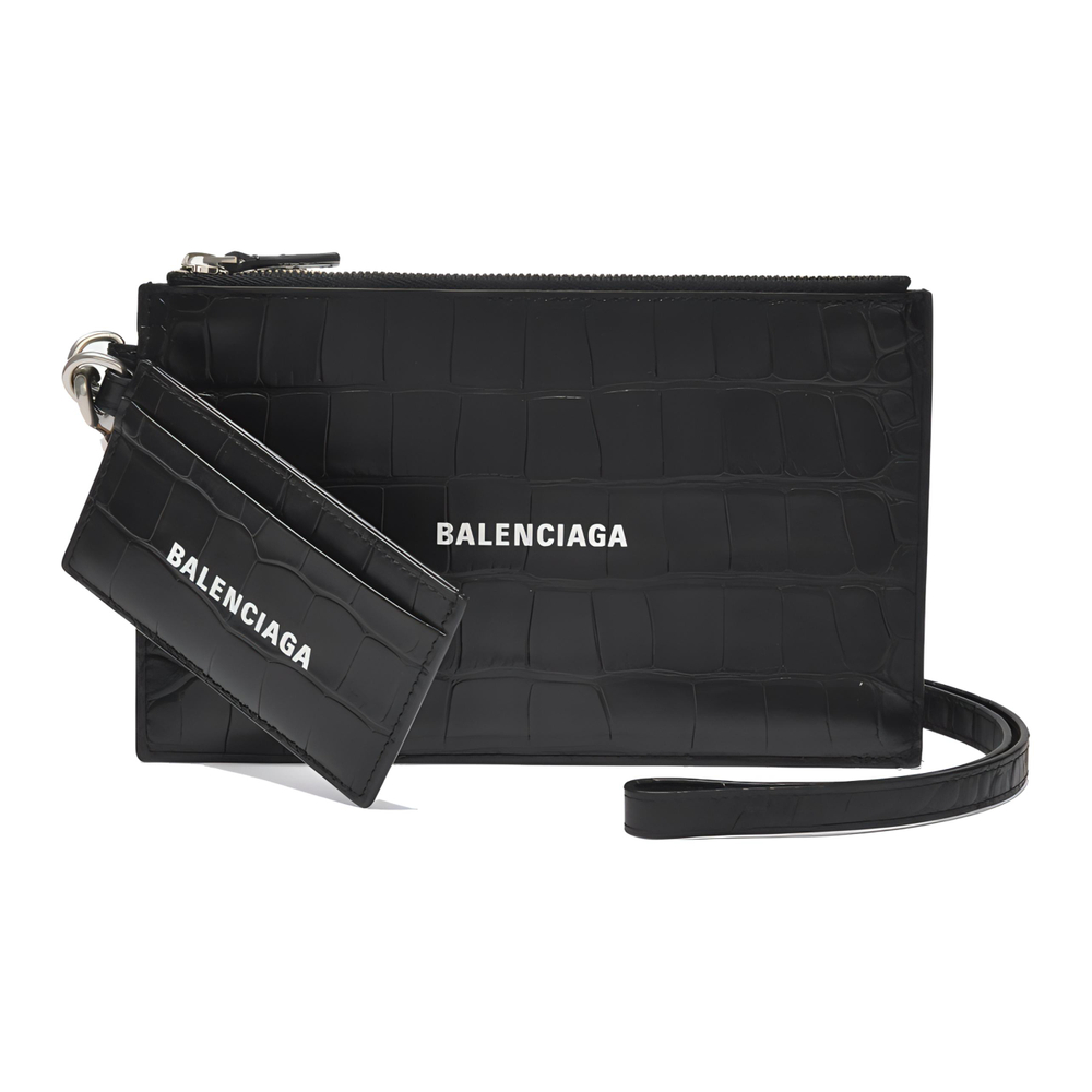 Balenciaga Artificial Leather Clutch Regular Unisex Black