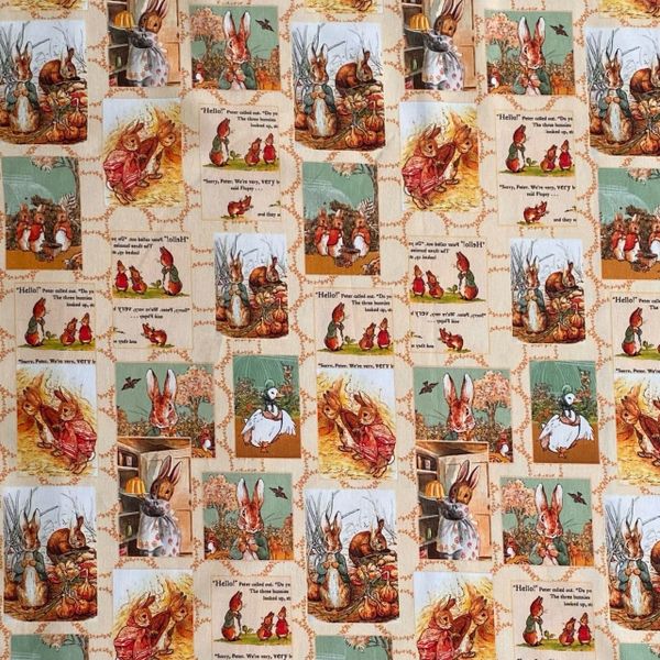 КРОЛИК - КАРТИНКИ, отрез 50 см, 100% хлопок Handmade Fabrics 1