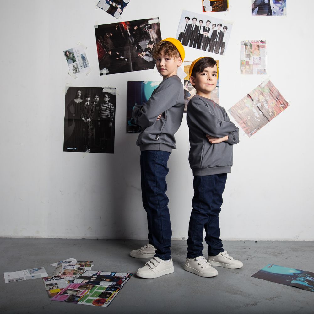 Джинсы зауженные "Темно-синие" 7+