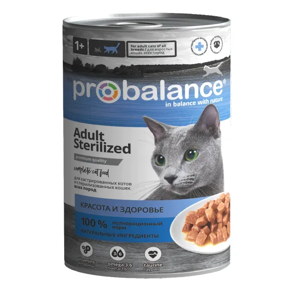 Консервы ProBalance Sterilized для кастрированных котов и стерилизованных кошек