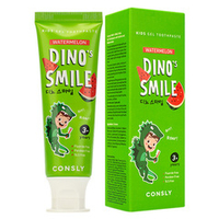 Детская гелевая зубная паста c Ксилитом и вкусом Арбуза Consly Dino's Smile Kids Gel Toothpaste with Xylitol and Watermelon 60г