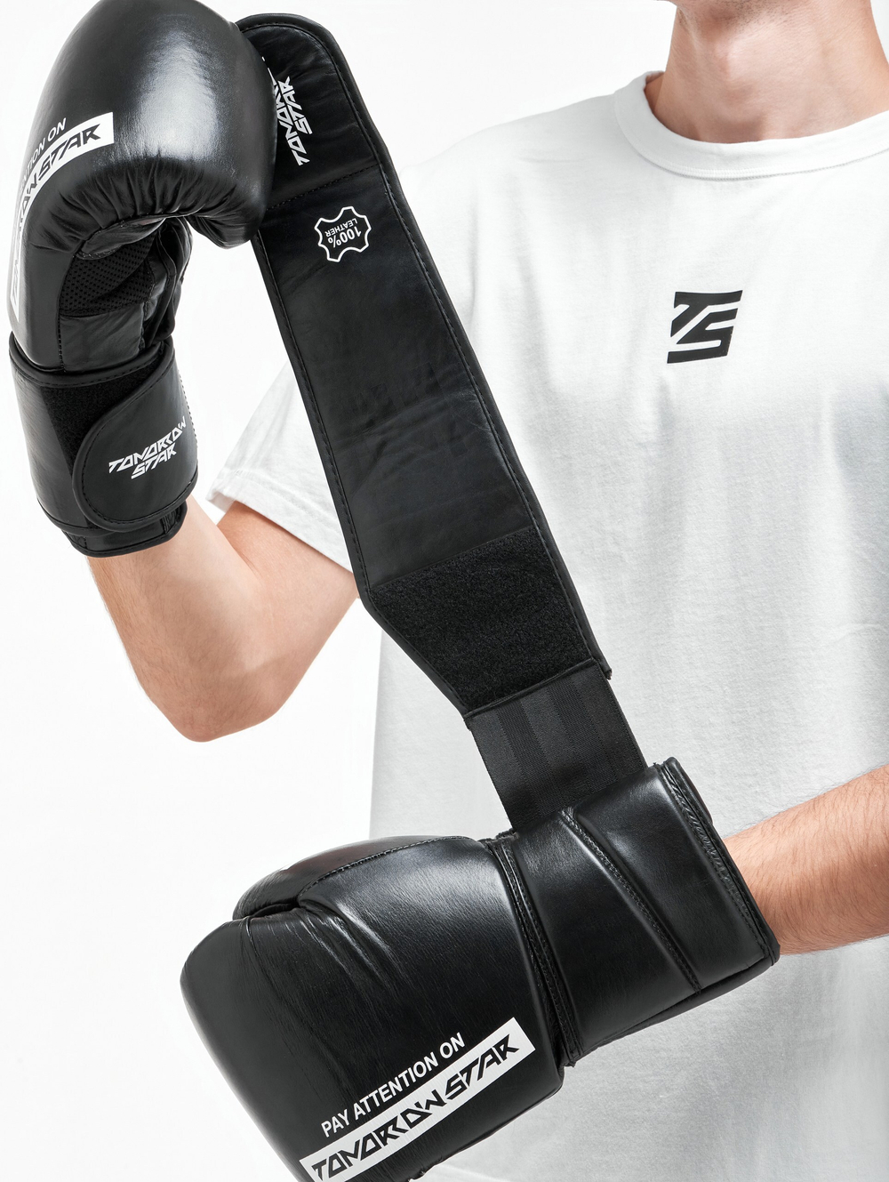 Перчатки боксерские Pay Attention on Tomorrow Star  (натуральная кожа)
