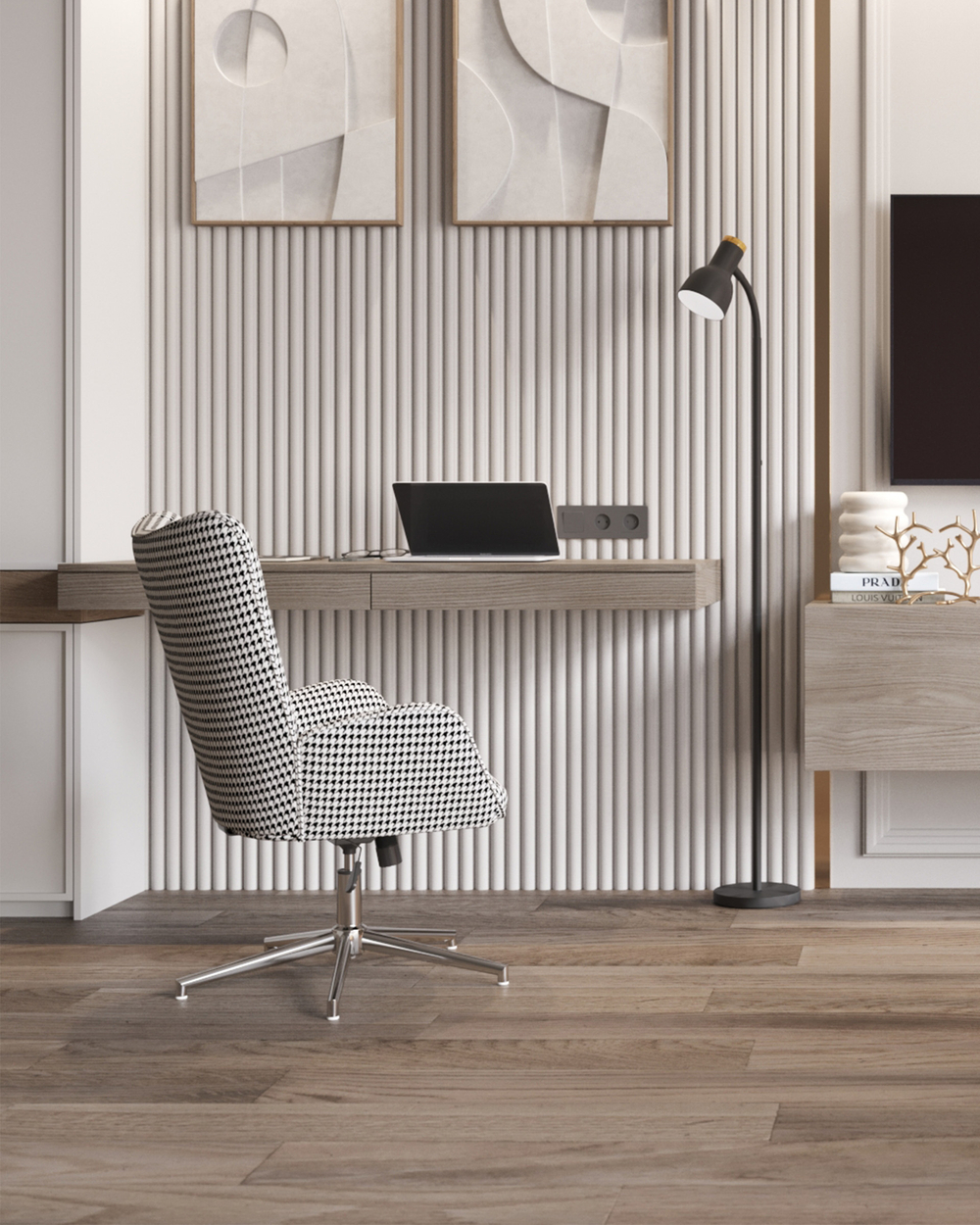 Кресло Филадельфия ч/б