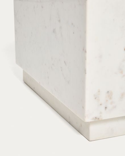 Журнальный столик Sorein из белого мрамора 50 x 50 см