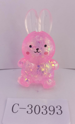 Мякиш с блестками Зайки, 4 цвета микс, с-30393