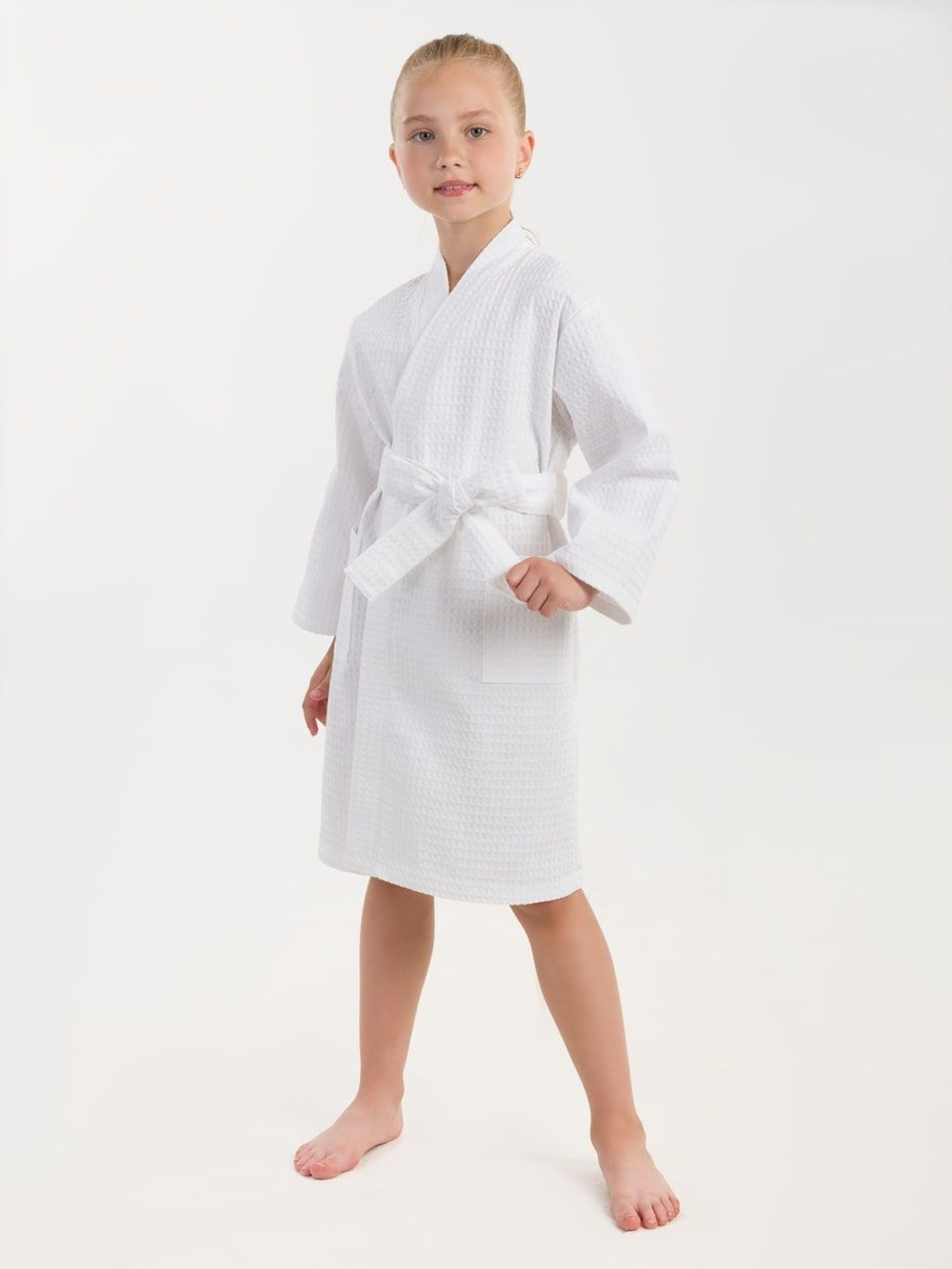 Халат вафельный детский 28 белый