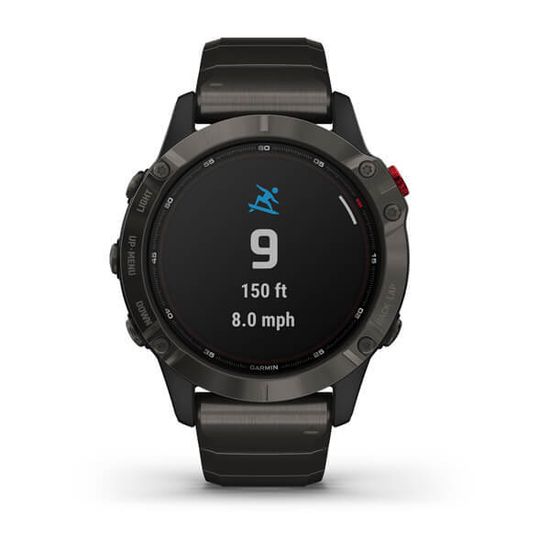 Мультиспортивные часы Garmin Fenix 6 Pro Solar- титановый DLC с DLC титановым ремешком 010-02410-23