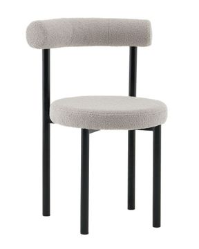 Стул обеденный Флорео букле светло-серый