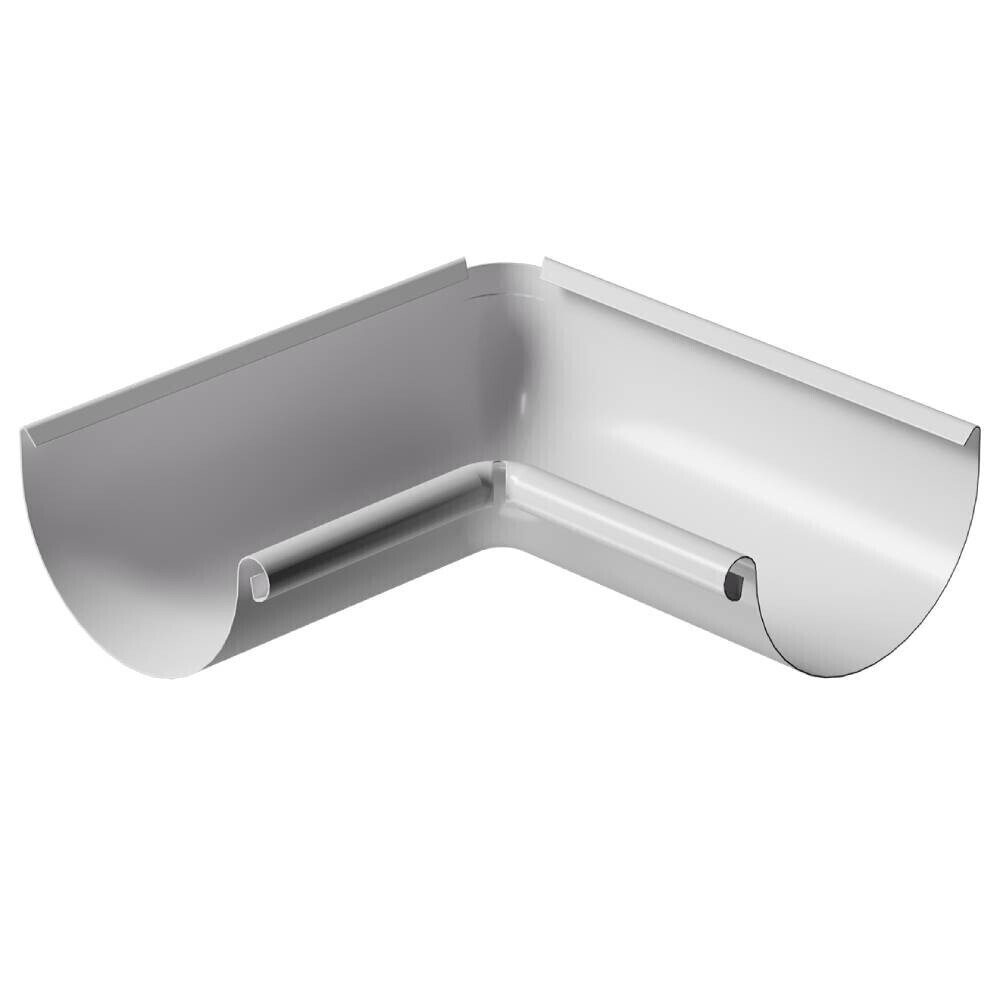 Угол желоба Docke Stal Premium PVPU-1044 D125/90 мм внутренний 90 градусов Ral 9010 Пломбир