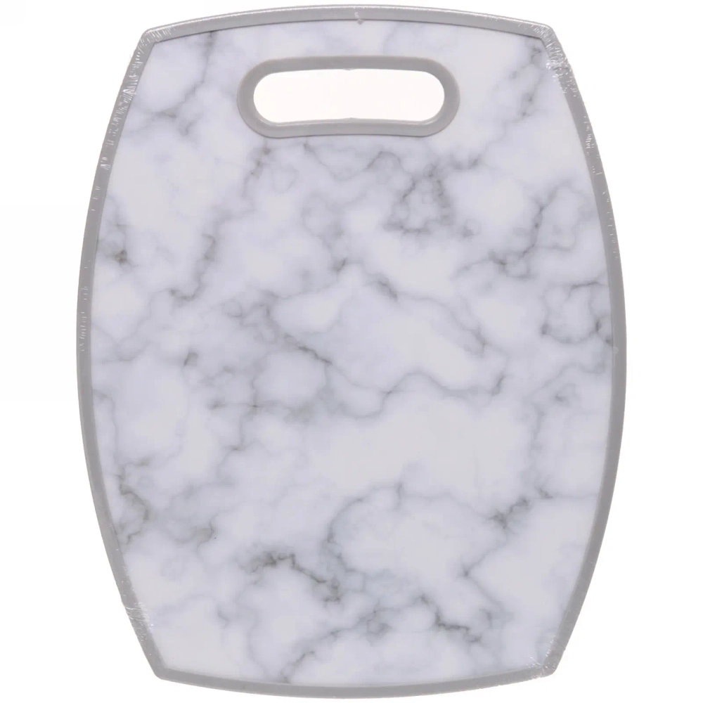 Доска разделочная пластиковая «Stone» 30*38*1см Белый мрамор, Бочонок