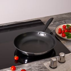 СКОВОРОДА C АНТИПРИГАРНЫМ ПОКРЫТИЕМ "IRON CHEF" AGNESS 26*5.0CM ТЕХНОЛОГИЯ 3-PLY, НЕРЖ.СТАЛЬ 18/10