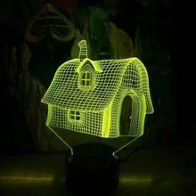Ночник детский 3D Светильник Домик