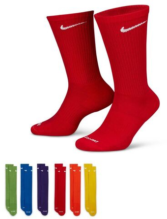 Теннисные носки Nike Everyday Plus Cushion Crew Socks 6P - разноцветный