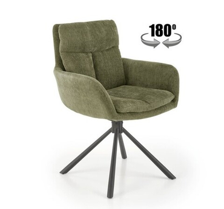 Стул HALMAR K495 оливковый/черный, поворотный