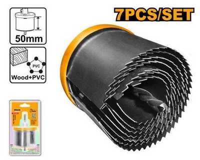 Набор кольцевых пил по дереву 7 шт. INGCO AKHS702