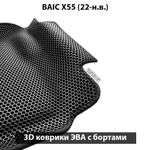 Передние автомобильные коврики ЭВА с бортами для BAIC X55 (22-н.в.)