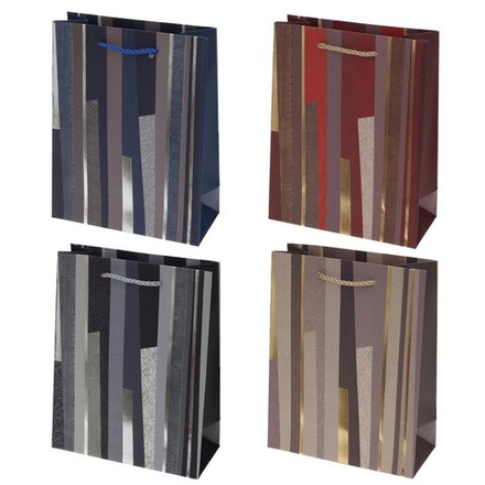 GAEM Пакет подарочный (бумага 210г/м2, блок микс 12шт), L18 W8 H23/23 см, 4в.