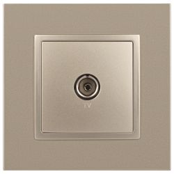 14-3101-04 ЭРА Розетка TV одиночная, IP20, Эра Elegance, шампань | Elegance Шампань