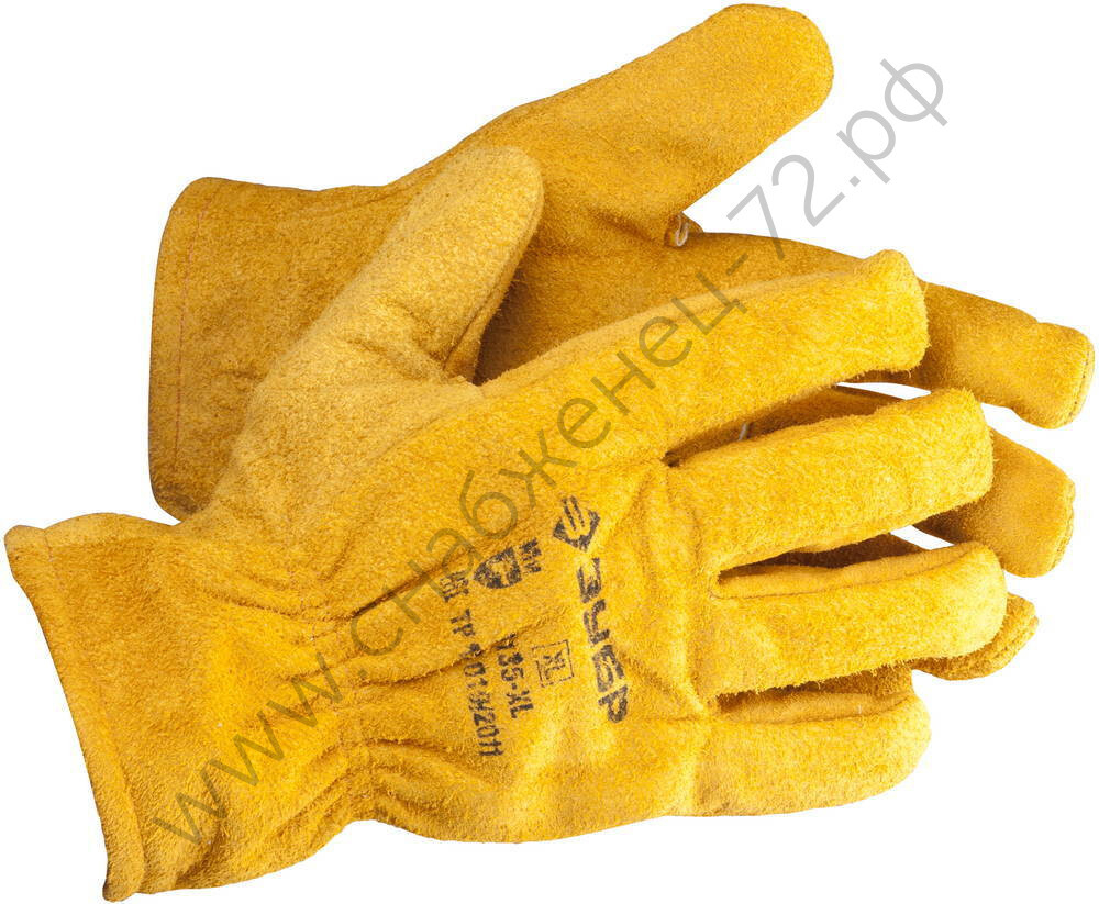 ЗУБР р.XL, рабочие с подкладкой, спилковые перчатки (1135-XL)