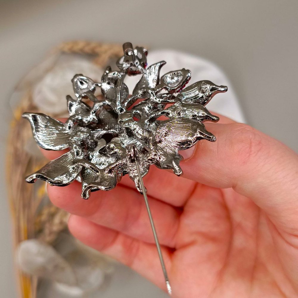 Брошь 3D " Королевская роза"