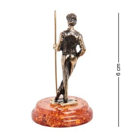 AM-1913 Фигурка «Бильярдист» (латунь, янтарь)