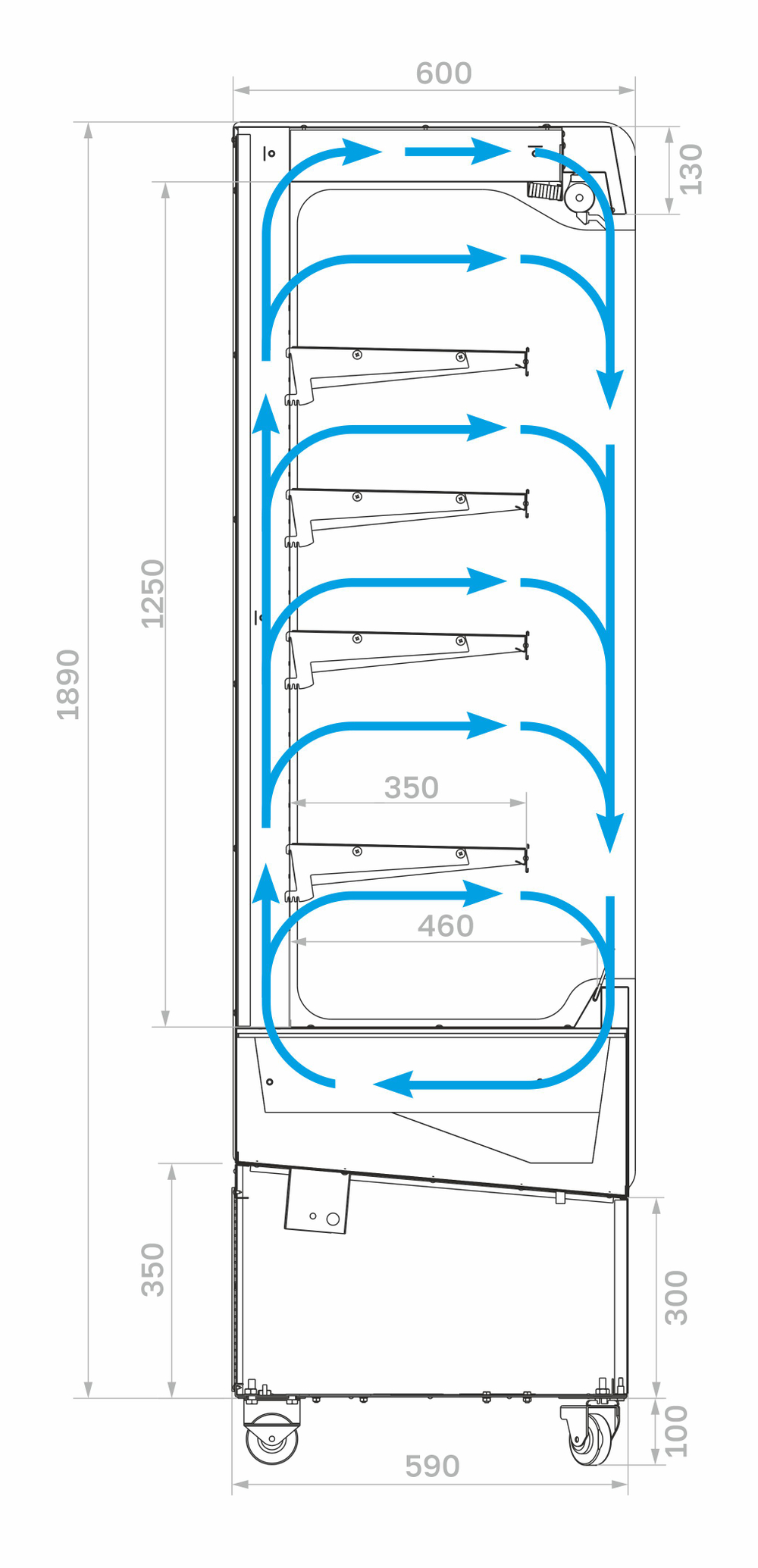 Холодильная витрина Carboma VIVARA FC18-06 VM 0,6-2 0430