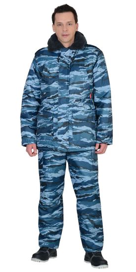 Куртка зимняя "Сириус-Безопасность" (КМФ серый вихрь)