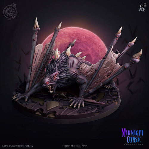 Летучая мышь нетопырь вампир монстр миниатюра для dnd, днд, pathfinder, фентези, Настольная игра, НРИ, Варгейм, РПГ