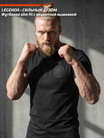 Футболка спортивная хлопковая мужская черная LEGENDA Тейваз