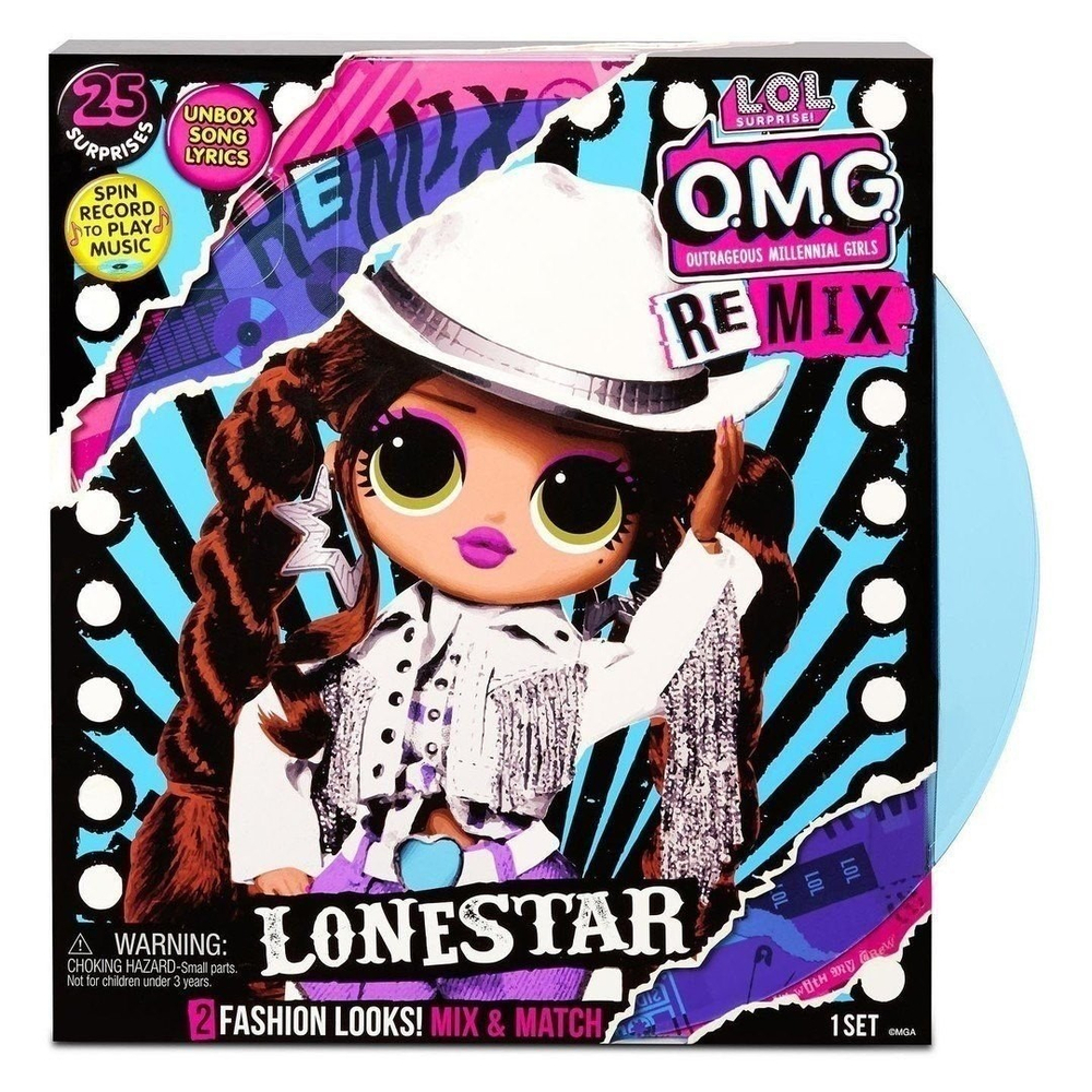 Кукла L.O.L. Surprise! O.M.G. Remix Lonestar, с музыкой