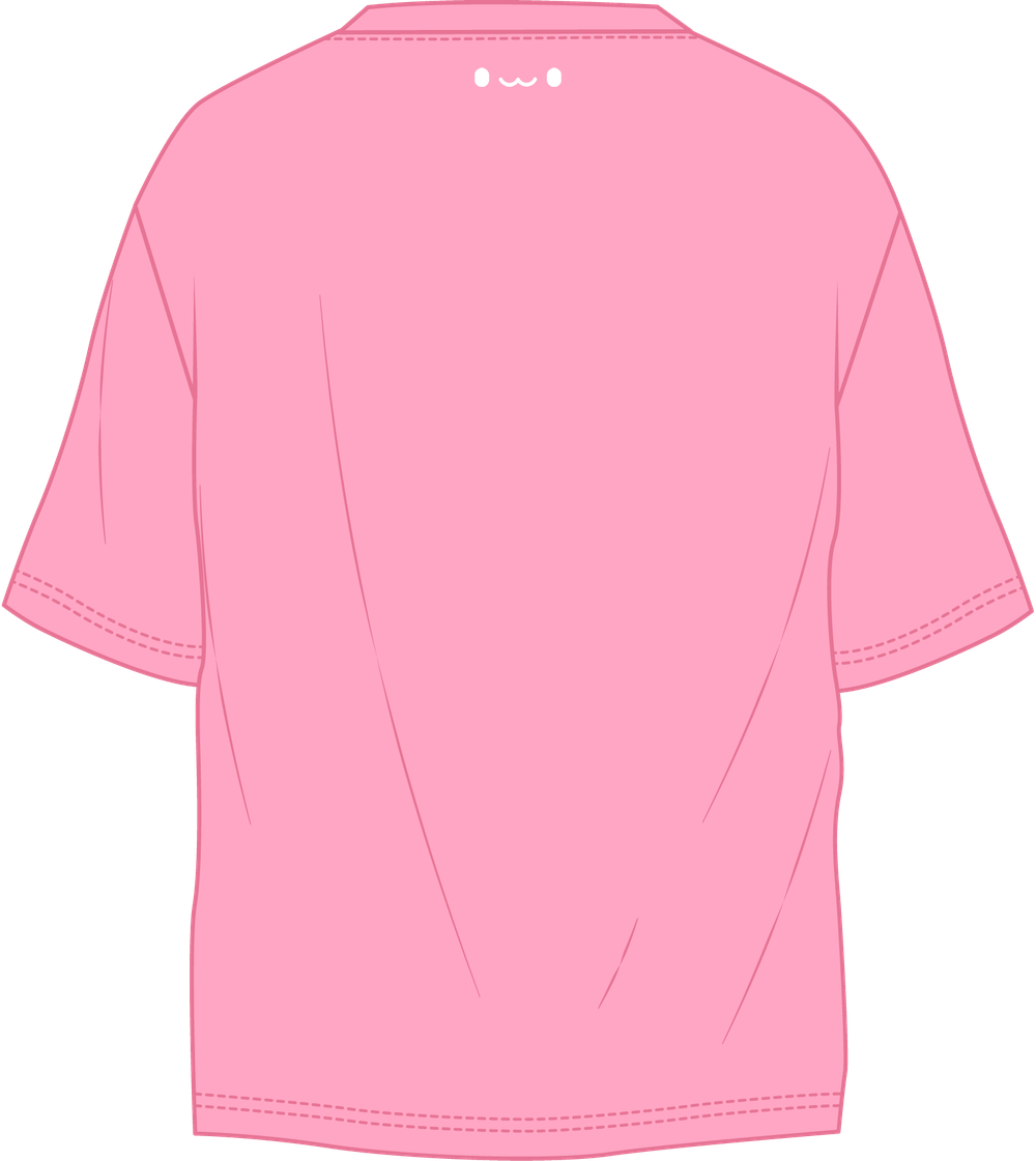 Футболка киберкотик минималист розовая