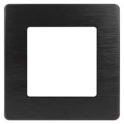 Рамка для розеток и выключателей ЭРА Серия 12 12-5101-06 на 1 пост, Сатин, чёрный