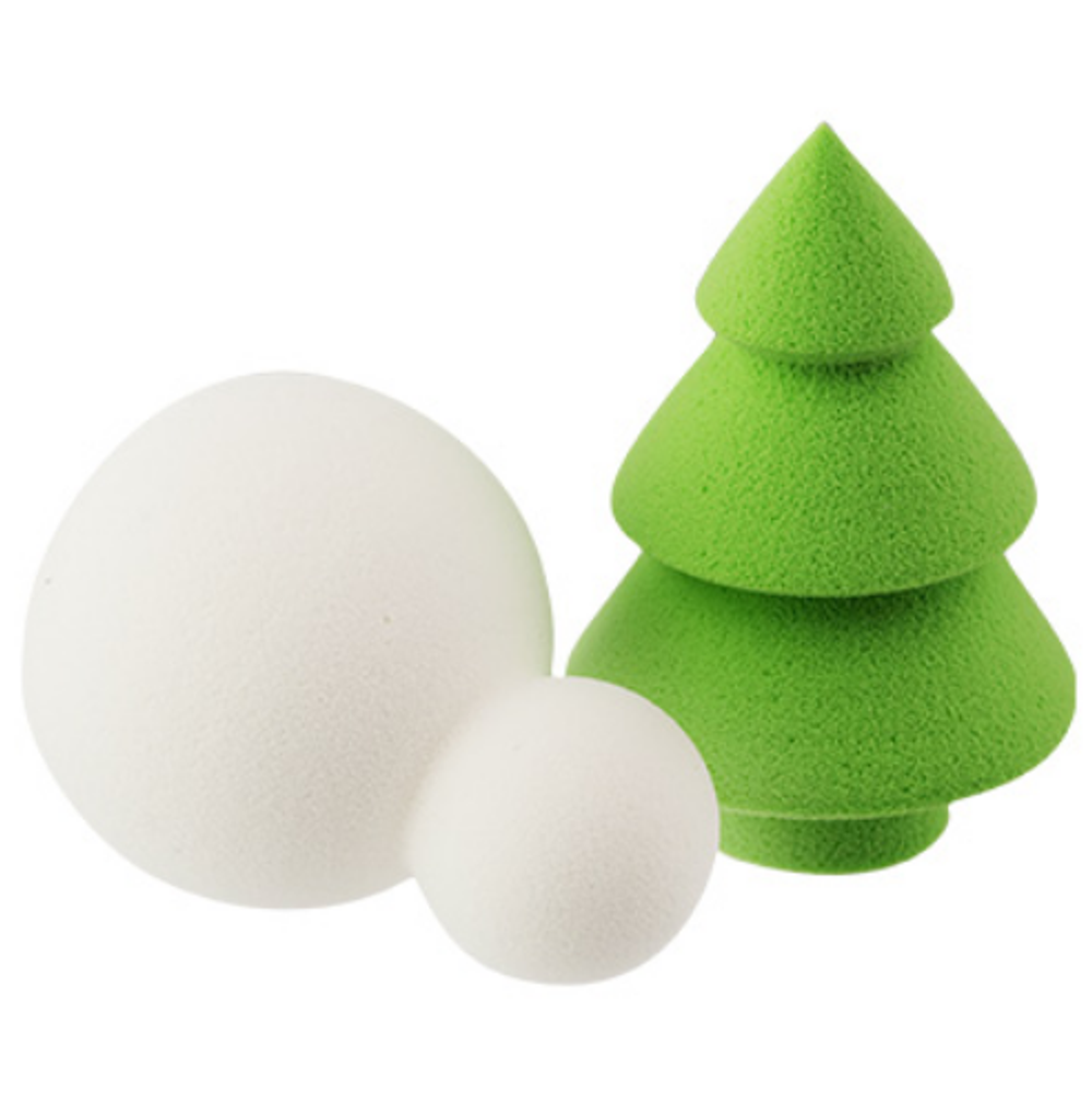 Набор спонжей Новогодний Зима, 2шт