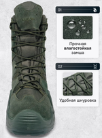 Берцы тактические LOWA олива высокие