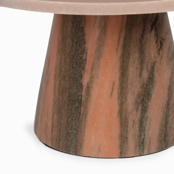 Кофейный стол Flick Ø56х30 см, розовый мрамор