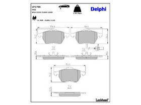 DELPHI - LP1706-DLP - Brake Pad Set, disc brake