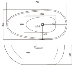 Акриловая ванна ABBER AB9211B