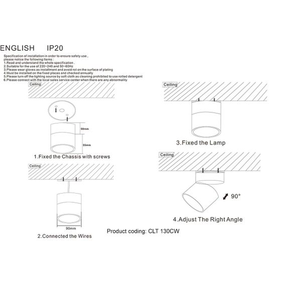 Светодиодный спот Crystal Lux CLT 130CW WH