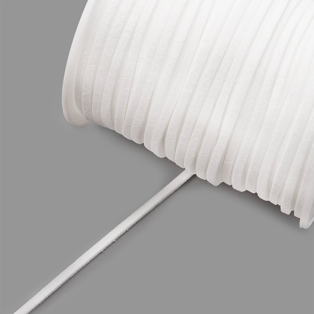 Шнур замшевый, 2мм, оттенок "Белый"